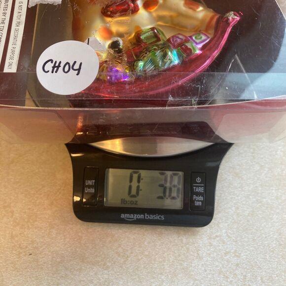 Hand Blown Vintage Ornament Baby on Giraffe with Presents - Picture 7 of 7